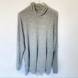 Aerie Grey Oversized Turtleneck Sweater